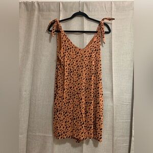 Fighting Eel |Ava Sky Romper Lena in Leopard print